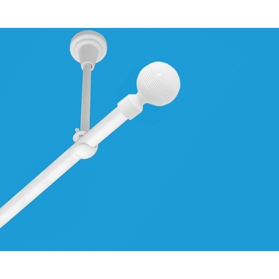 OK-GarnýžeCZ Garnýž kovová jednořadá 19mm Gabi bílá 290 cm do stropu / na tunýlek - bez kroužků
