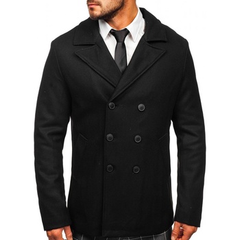 Bolf pánský dvouřadový zimní kabát s výsokým limcem 8801 černý