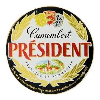 Président Camembert prírodný mäkký zrejúci syr s bielou plesňou na povrchu plnotučný 250 g