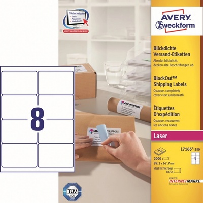 Avery Zweckform 250 listů, A4, bílé L7165-250