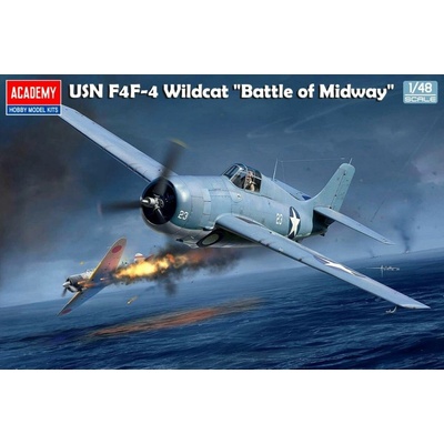 Academy USN F4F-4 Wildcat Battle of Midway 1:48