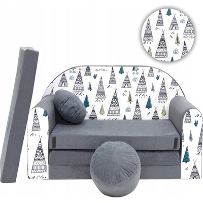 Welox Pohovka SWM 98 x 170 cm velúr biela