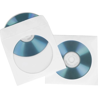 HAMA Obaly na CD/DVD z papiera, balenie po 50 kusov, biele - 00062671