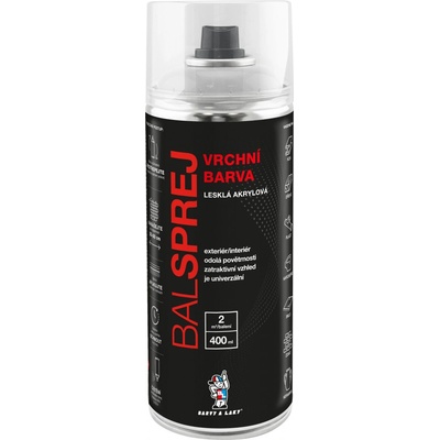 BARVY A LAKY HOSTIVAŘ vrchní barva ve spreji, Ral 9010 bílá lesk, 400 ml
