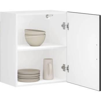 vidaXL Кухненски стенен шкаф Porto, черен, инженерно дърво (854039)