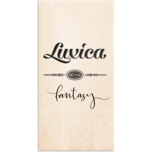 Luxica® Fantasy салфетки Champagne с дискретен релеф и фин бордюр 2 слоя | 40 броя Сгъвка 1/8 (29292299229)