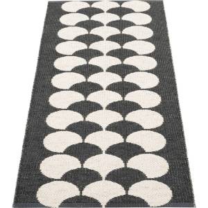 Pappelina Черна и кремава пътека за открито и закрито 70x150 cm Poppy Black Vanilla - Pappelina (PY2X715)