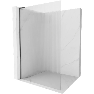 Mexen Kioto L душ преграда Walk-in 80 x 200 cm, райета, четка сив металик - 800-080-103-66-09 (800-080-103-66-09)