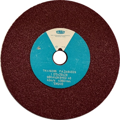 Tyrolit Brusný kotouč plochý 175 x 20 x 20 mm 98RA40K9V40 T419286