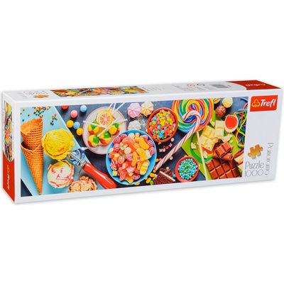 Trefl Панорамен пъзел Trefl от 1000 части - Сладки вкуснотийки (29046)