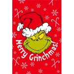 Jerry Fabrics Червено бебешко одеяло от микрофланела 100x150 cm Grinch - Jerry Fabrics (26BL094)