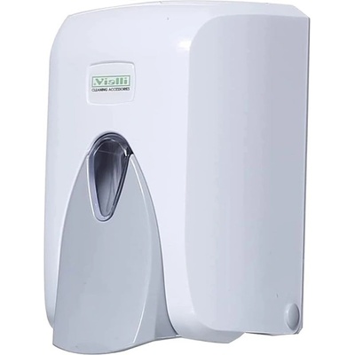 Vialli Дозатор за течен сапун Vialli X18, 500мл, С натискане, Бял/сив (Vialli X18)