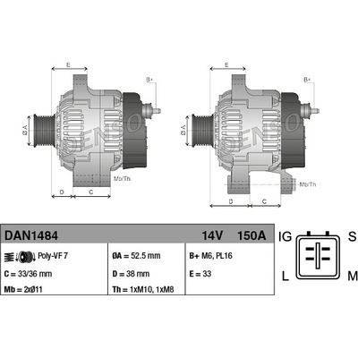 generátor DENSO DAN1484