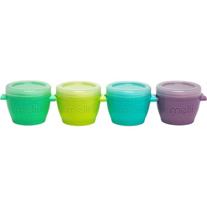 Melii Комплект купички с капак Melii - Многоцветни, 118 ml, 4 броя (3924104000) - baby - 17,97 лв