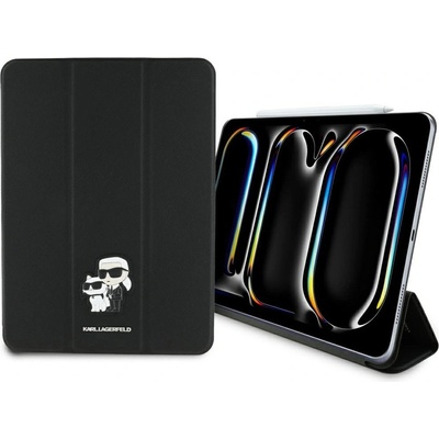 Karl Lagerfeld iPad Pro 11 2024 Book Cover Saffiano Magnetic Karl &Choupette KLFC11PM24SAKCK black