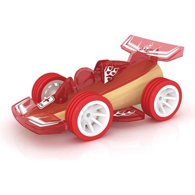 Hape Детска играчка от бамбук HaPe International - Количка, червена (H5500)