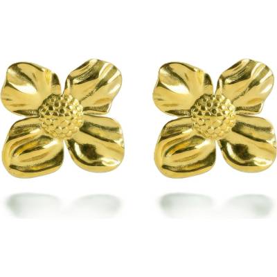 Victoria Walls Pozlacené květinové náušnice Daisies Gold VWE260777G