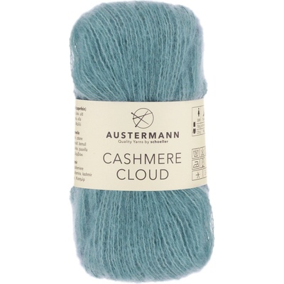 Austermann CASHMERE CLOUD - 46% vlna, 34% bavlna, 20% kašmír - Ručně pletací příze Barva: 14 - Fjord
