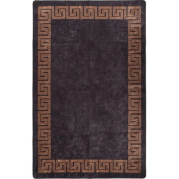 Image 1 of vidaXL Килим, миещ се, черно и златно, 80x150 см (337928)