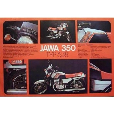 Jawa 350 Typ 638 - ceduľa 30cm x 20cm Plechová tabuľa