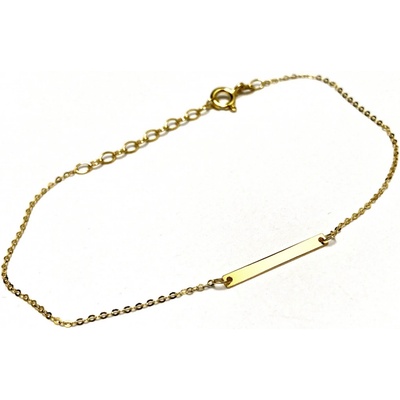 Zlatnictví Zlatíčko zlatý náramek s destičkou BA100010