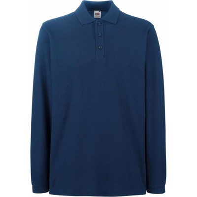 Fruit of the Loom polokošile Premium polo LSL dlouhý rukáv Červená
