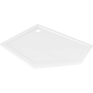 Mexen Flow петoъгълна тънка тава лява 90 x 80 см, бял гланц - 46P108090L (46P108090L)