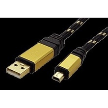Roline 11.02.8822 Gold USB 2.0 kabel USB A(M) - miniUSB 5pin B(M), 1,8m