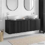 vidaXL Комплект шкафове за баня 3 бр. Черно 49, 5 x 44, 5 x 65 см (3405688)