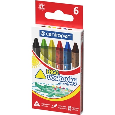 Centropen voskovky trojúhelníkové sada 6 barev