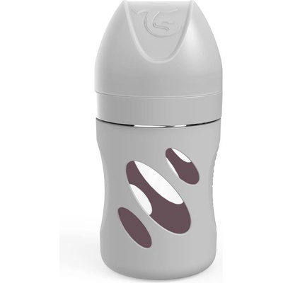 Twistshake kojenecká láhev anti colic skleněná pastelově šedá 180 ml