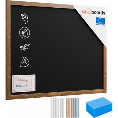 Allboards, Tabule křídová v dřevěném rámu 100 x 80 cm, TB108
