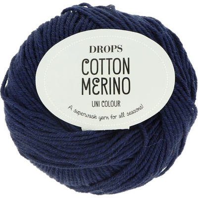 Drops Cotton Merino 08 tmavě modrá