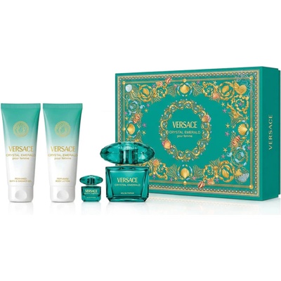 Versace Versace Crystal Emerald EDP 90 ml + EDP 5 ml + sprchový gél 100 ml + tělové mléko 100 ml