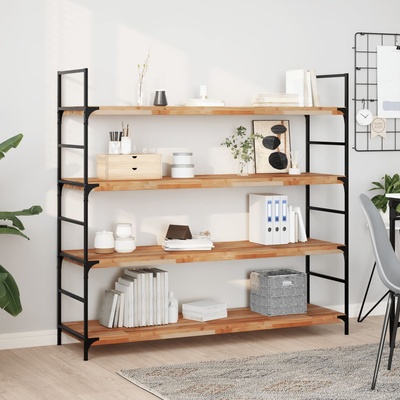 vidaXL Плаващ рафт, 2 бр, 120x40x4 см, маслен финиш, акация масив (3279644)