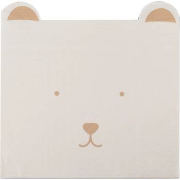 PartyDeco Парти Салфетки за Бебешко Парти "Мече