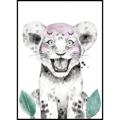 Jen tak z lásky Plakát Lvíček Rozměr plakátu: 40 x 50 cm, Varianta lvíčka: Lvíček s maskou