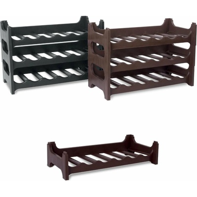 Stojan na víno stohovateľný 60x25x14cm čierna