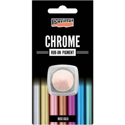 Zalešťovací pigmentový pudr CHROM efekt 0,5g RŮŽOVÉ ZLATO