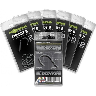 Korda Choddy Barbless (bez protihrotu) vel.8 10 ks