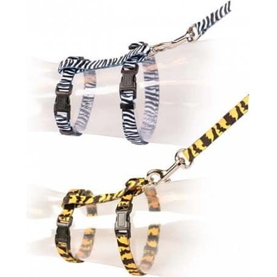 DUVO+ Postroj s vodítkom pre mačky Set ZOO 20-35 cm/10 mm-125 cm
