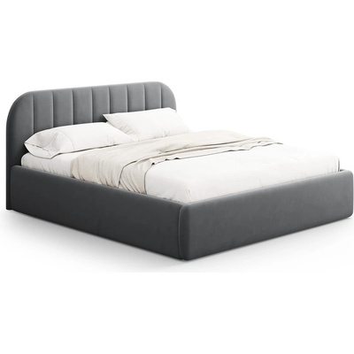 Windsor & Co Сиво двойно легло 160x200 cm тапицирано с място за съхранение с включена подматрачна рамка Juno - Windsor & Co Sofas (WIN_BF160_51_F1_JUNO5)
