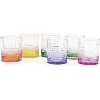 RCR Cristalleria Italiana RCR BRILLANTE COLOUR POHÁR NA WHISKY 6 x 340 ml