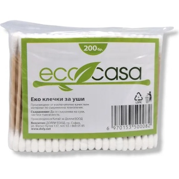 Ecocasa клечки за уши, Еко, 200 броя