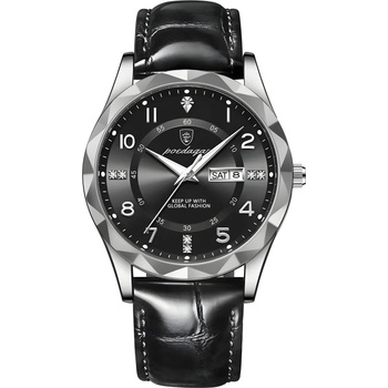 Poedagar Часовник poedagar el-35018 - Черен / Сребърен kp35018 (el-35018)