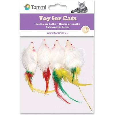 Tommi myšky s peříčkem 4ks