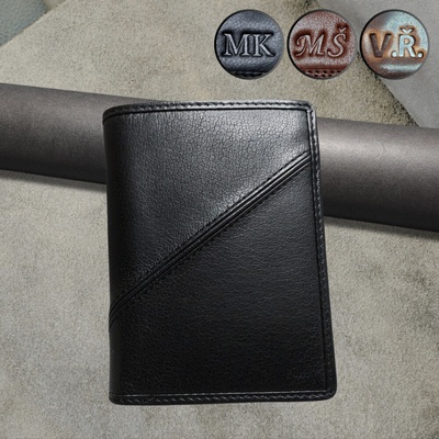 ARTEMO Vaše iniciály na peněžence ZDARMA luxusní pánská kožená peněženka OSKAR MASTER LEATHER