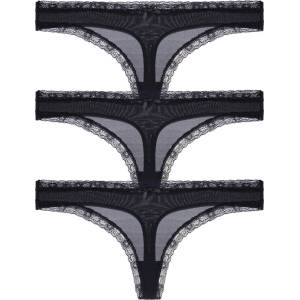 DORINA Комплект от три - дамска танга Dorina Essential Microfibre черна DORINA | Cheren | ЖЕНИ | S