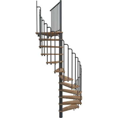 Minka STAIRS Kombinované točité schodiště Paris buk/šedá pr. 140 cm