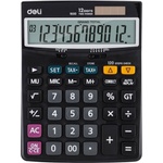 Deli Калкулатор Deli Core E1630, 12 разряден дисплей, настолен, изчисляване на %, бутон за бърза корекция, проверка на 120 стъпки, черен (Core E1630) Калкулатори
